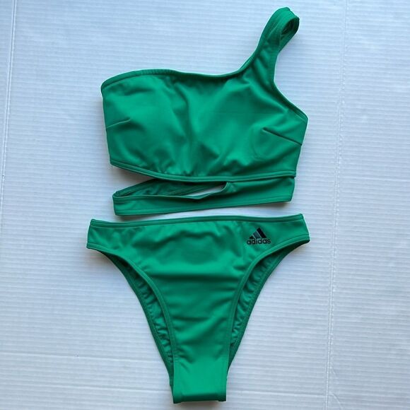 adidas Danz Bikini Set in Green - Picture 2 of 10